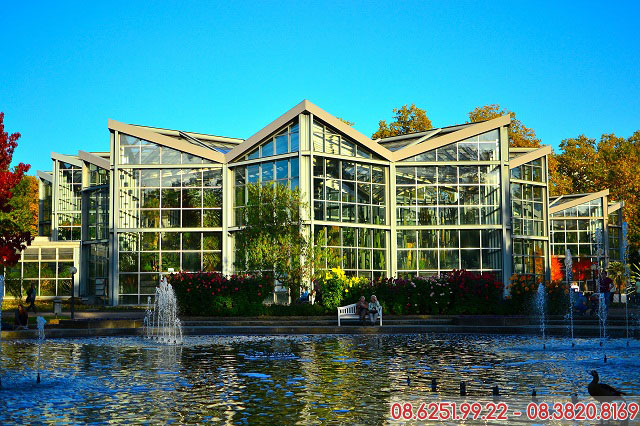 Vườn bách thảo Palmengarten điểm đến xanh ở Frankfurt